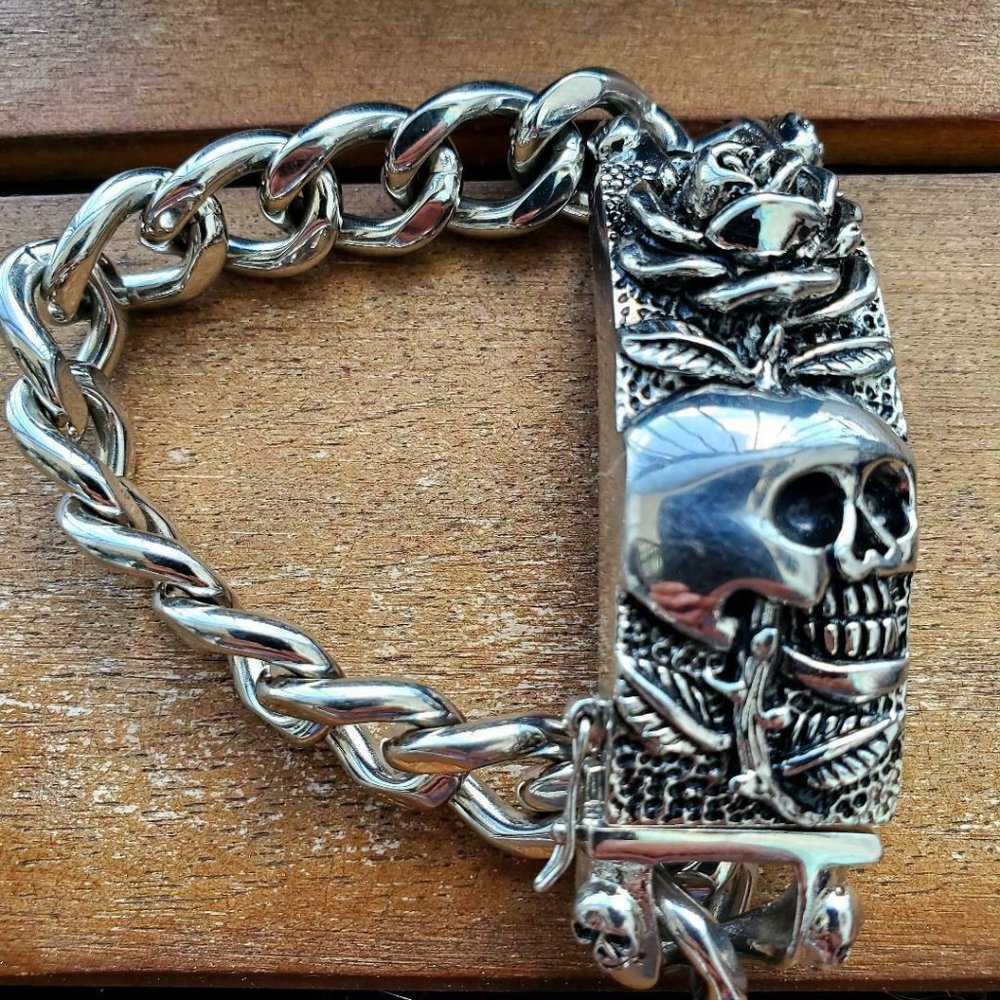Men's Stainless Steel  Skulls Bracelet